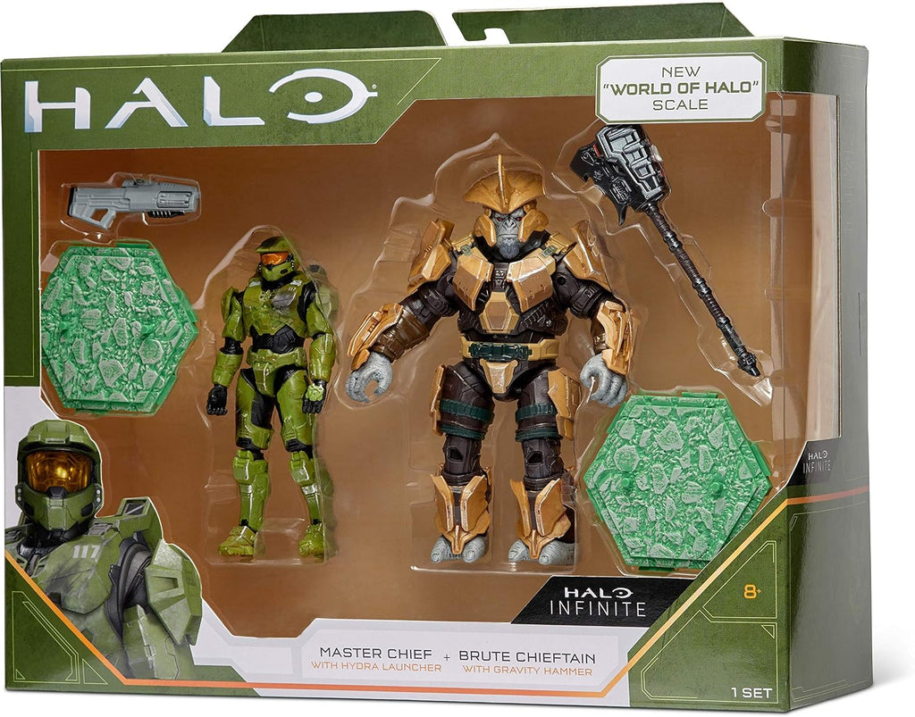 Halo 4" “World of Halo” Two Figure Pack – Master Chief vs. Brute Chieftain