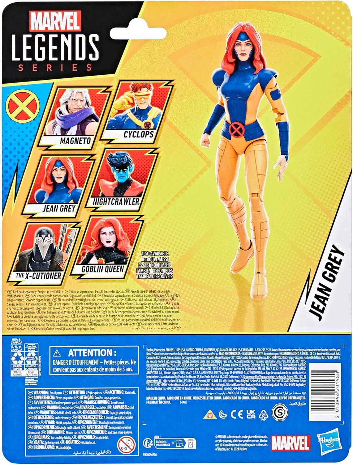 Marvel Legends Series Jean Grey, X-Men ‘97 Collectible 6-Inch Action Figure | Marvel Legends Retro 6 Inch Action Figure X-Men '97 Wave 2 - Jean Grey