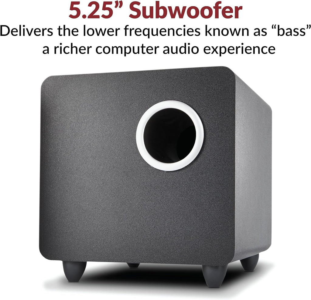 Cyber Acoustics CA-3610 2.1 Multimedia Speaker System with Subwoofer – 2 Sizes