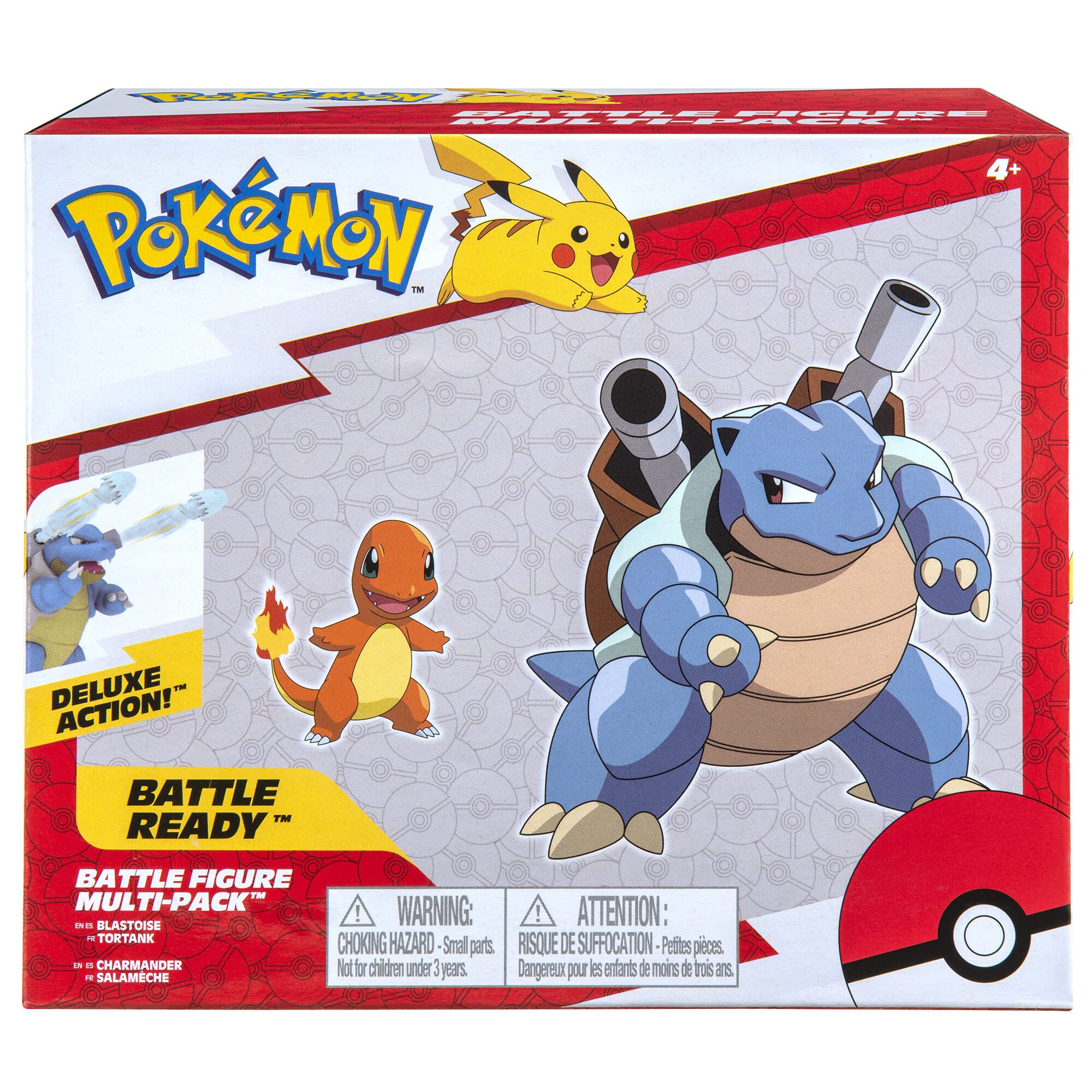 Pokémon Fire and Water Battle Pack - Includes 4.5 Inch Flame Action Charizard and 2" Squirtle Action Figures - Amazon Exclsuive