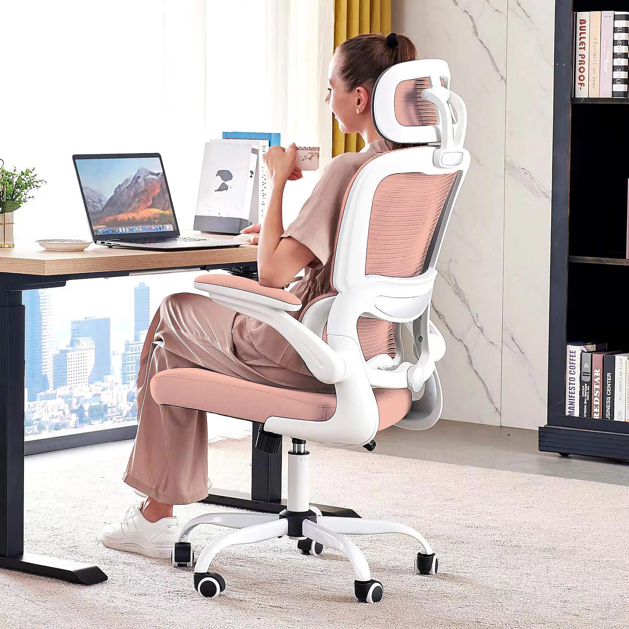 TRALT Office Chair Ergonomic Desk Chair, 330 LBS Home Mesh Office Desk Chairs with Wheels, Comfortable Gaming Chairs (1, Black) - Flex Gamingproduct_type