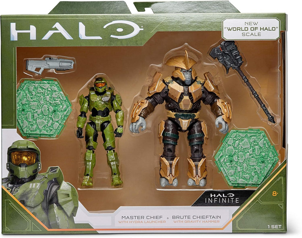 Halo 4" “World of Halo” Two Figure Pack – Master Chief vs. Brute Chieftain