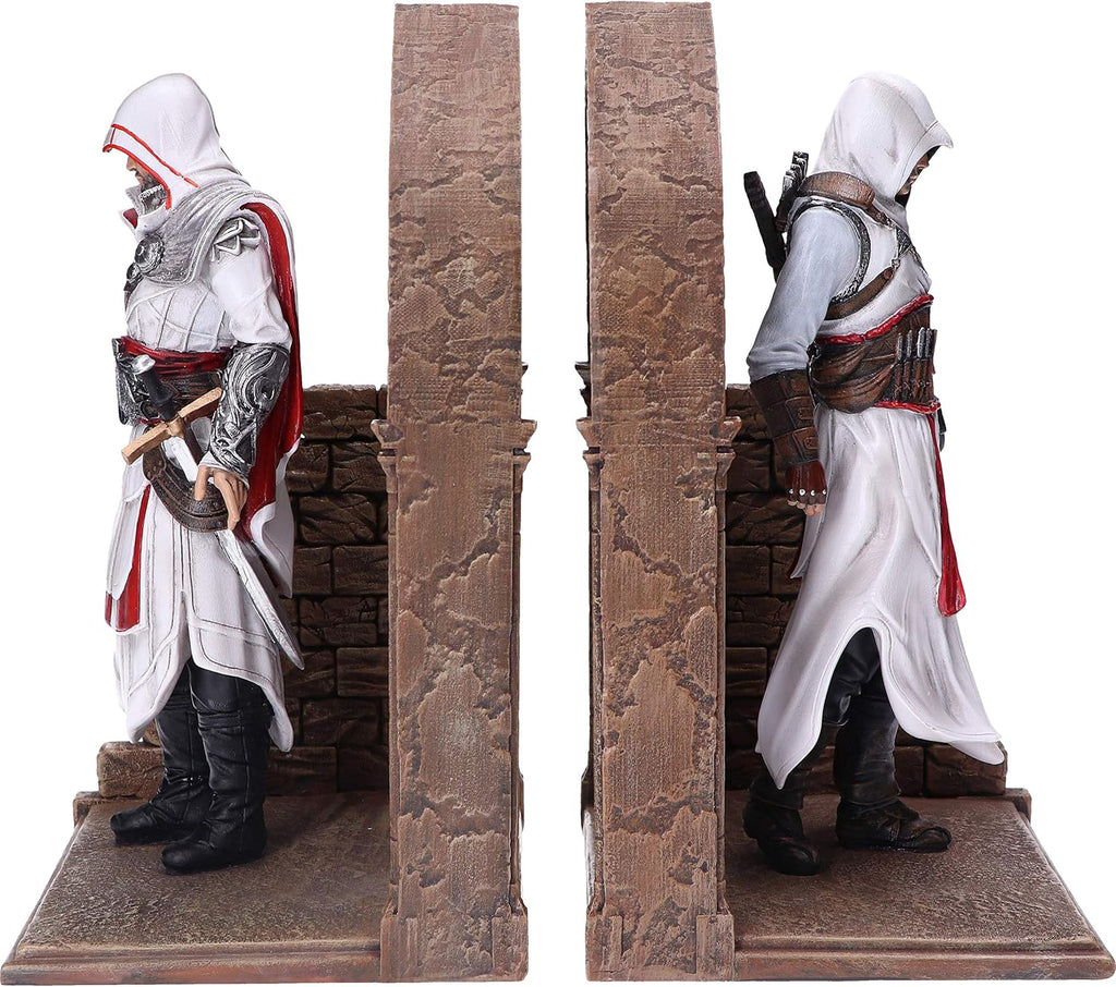 Nemesis Now Assassins Creed Altair and Ezio Bookends, Hand-Painted Resin, Officially Licensed Library and Gaming Decor, 24cm