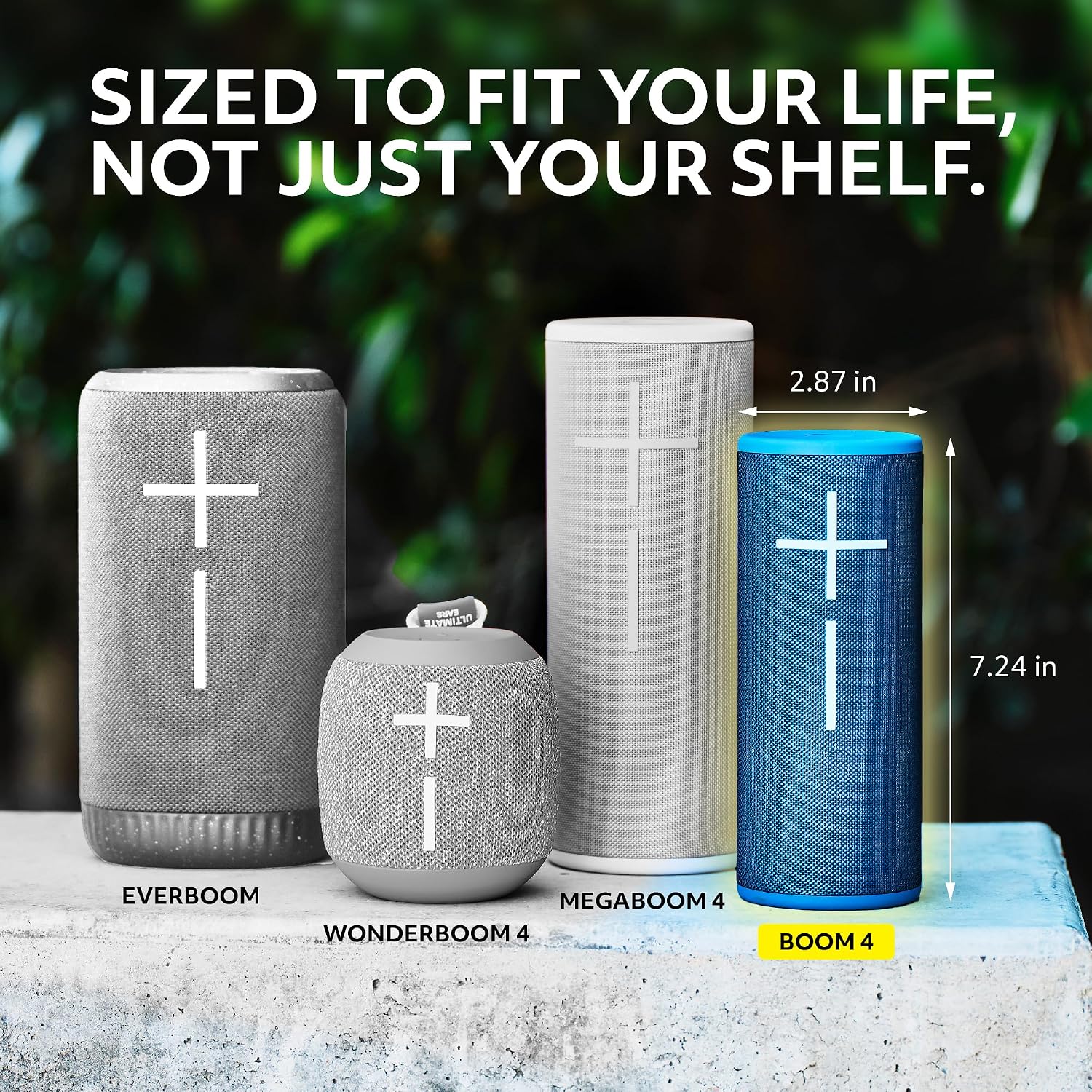 Ultimate Ears Boom 4 Portable Bluetooth Speaker, Waterproof - Blue | Balanced 360-degree sound, clear audio, deep bass, floating design, 15-hour battery life, 147ft (45m) wireless range
