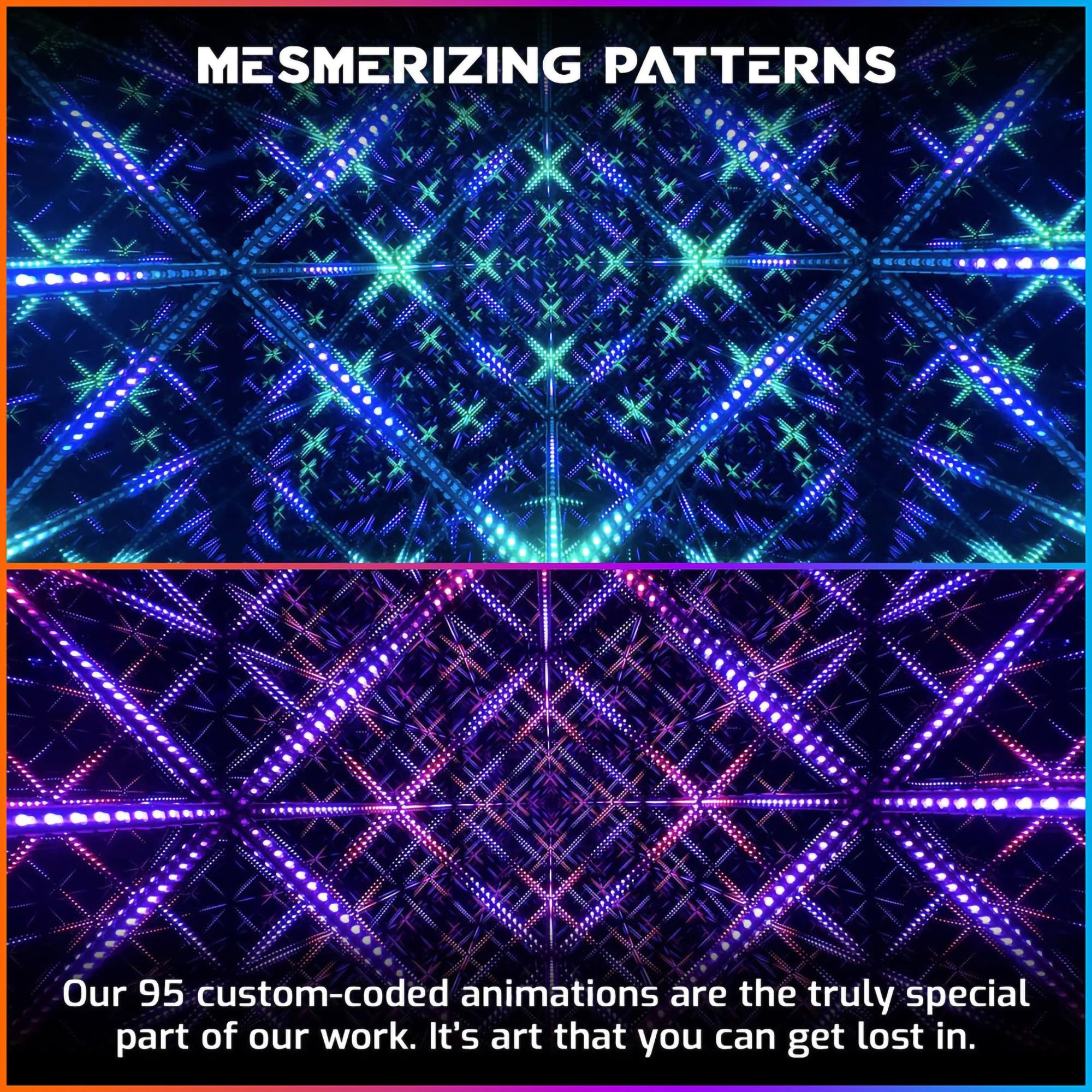 Hyperspace Lighting Co. Infinity Mirror LED Lamp – 4 Sizes