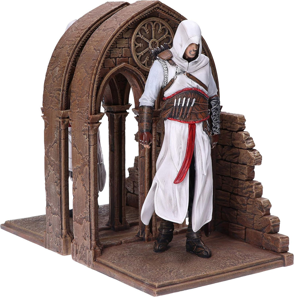 Nemesis Now Assassins Creed Altair and Ezio Bookends, Hand-Painted Resin, Officially Licensed Library and Gaming Decor, 24cm