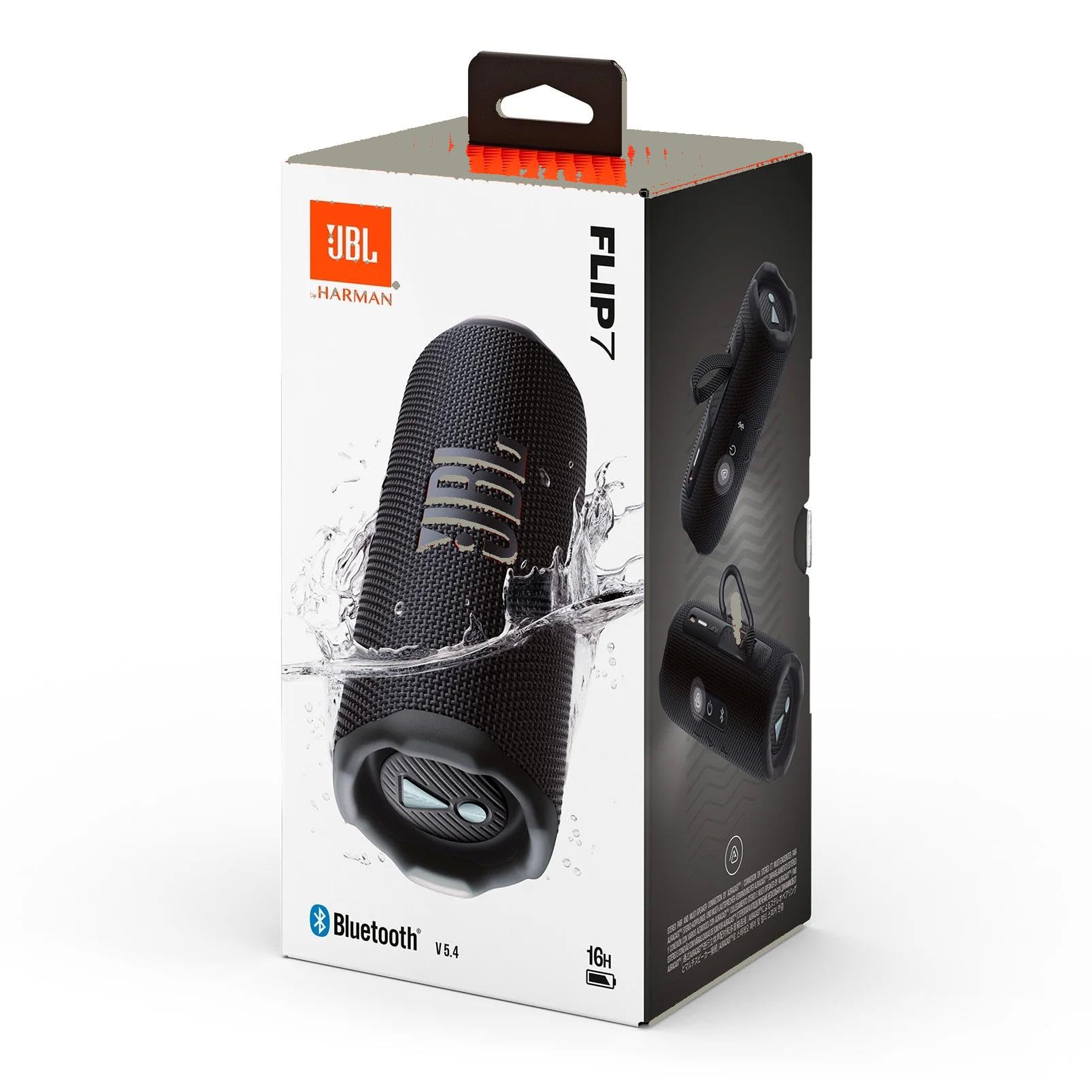 JBL Flip 7 Portable Bluetooth Speaker, IP68 Waterproof, Dustproof, Drop-Proof, PushLock System, AI Sound Boost, 16H Battery, Megen Hardshel Protection Case (Blue) - Flex Gamingproduct_type