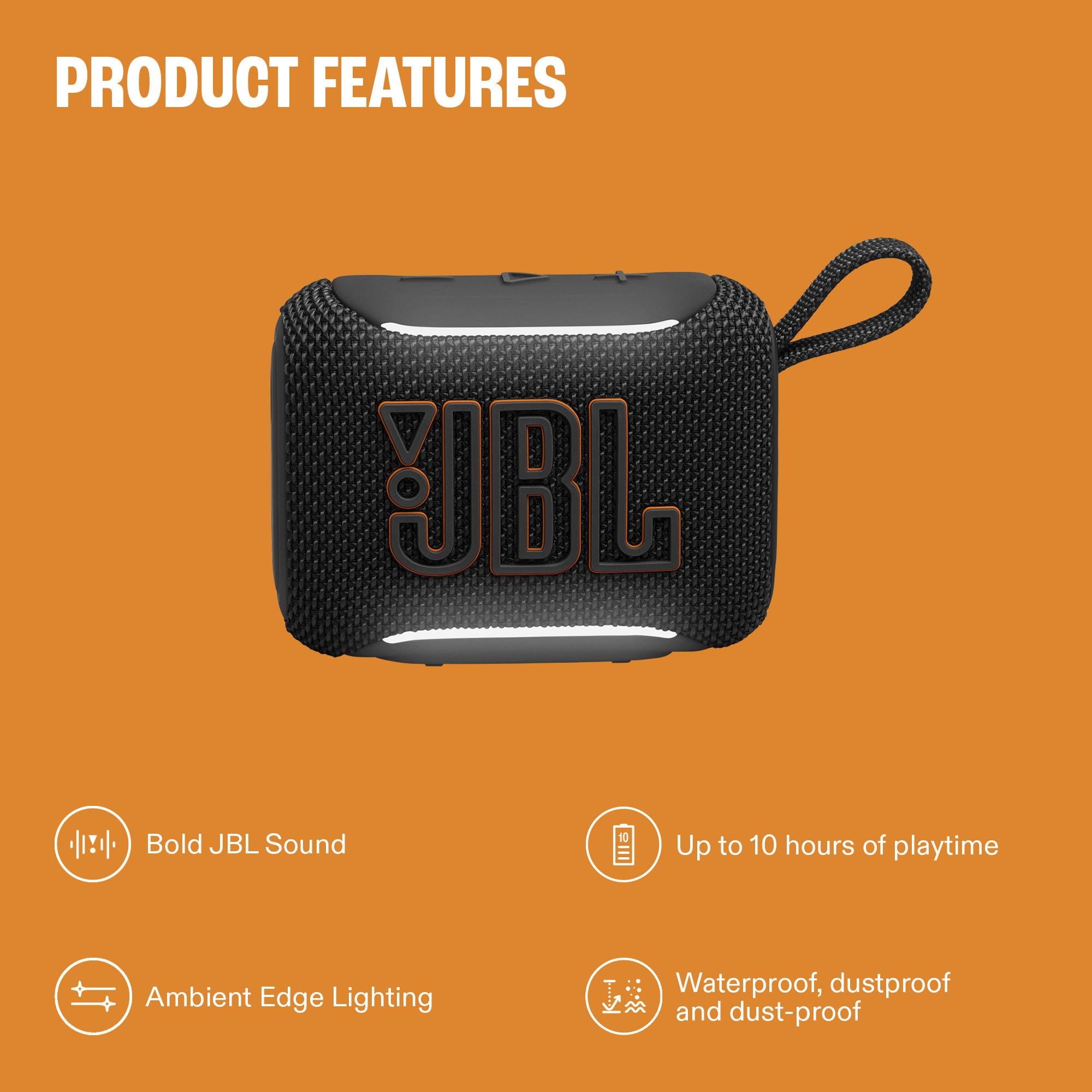 JBL Go 5 Portable Bluetooth Speaker, Waterproof and Dustproof - Pink | Dustproof Drop-Proof With up to 10 Hr Battery, Stereo Pairing, App Control For Pool, Beach, Outdoor Listening - Flex Gamingproduct_type