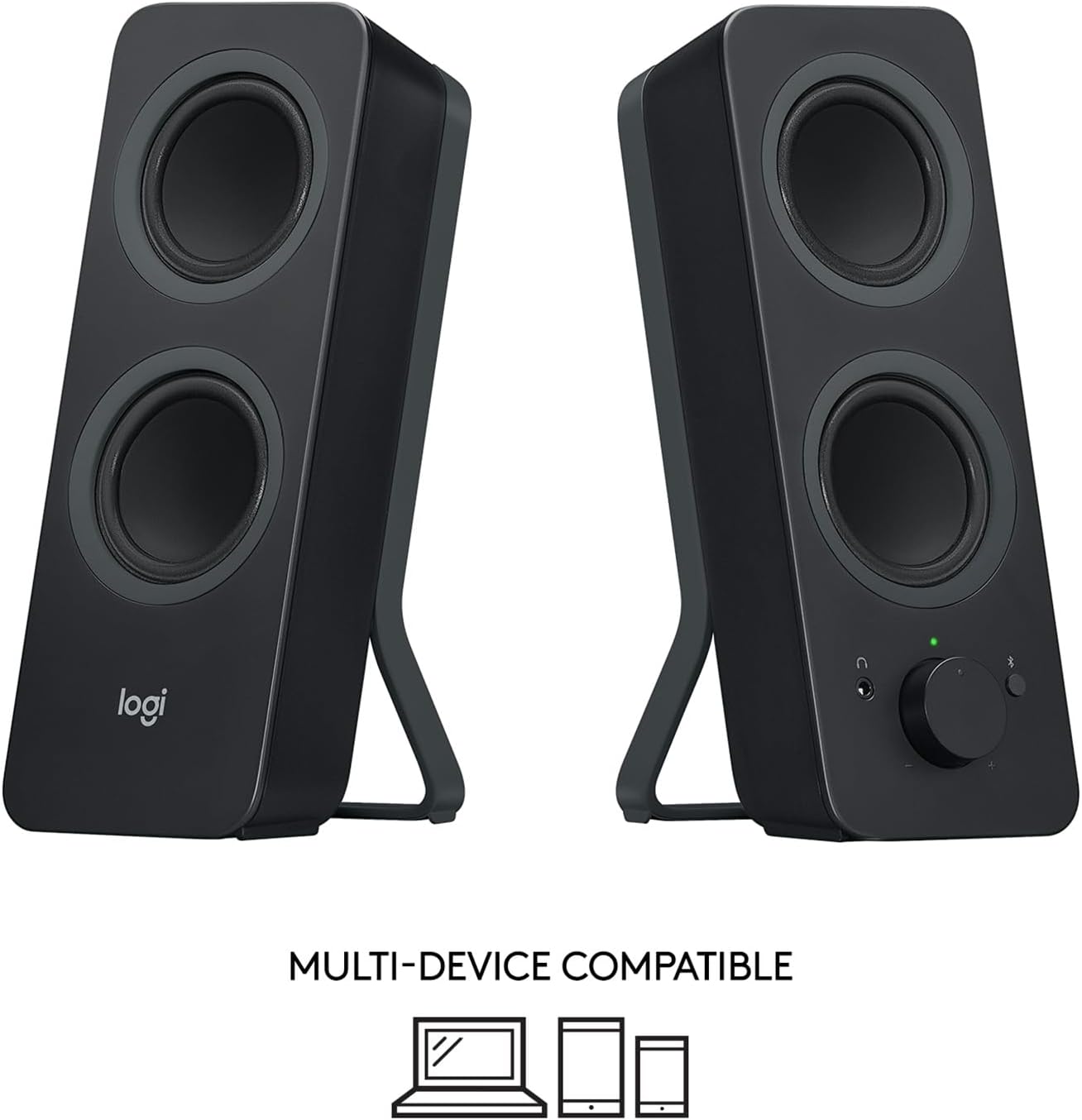 Logitech Z207 2.0 Stereo Computer Speakers with Bluetooth | 10 Watts peak power, active drivers with passive radiators, 3.5 mm input and headphone jack, ideal for PC setups - Flex Gamingproduct_type