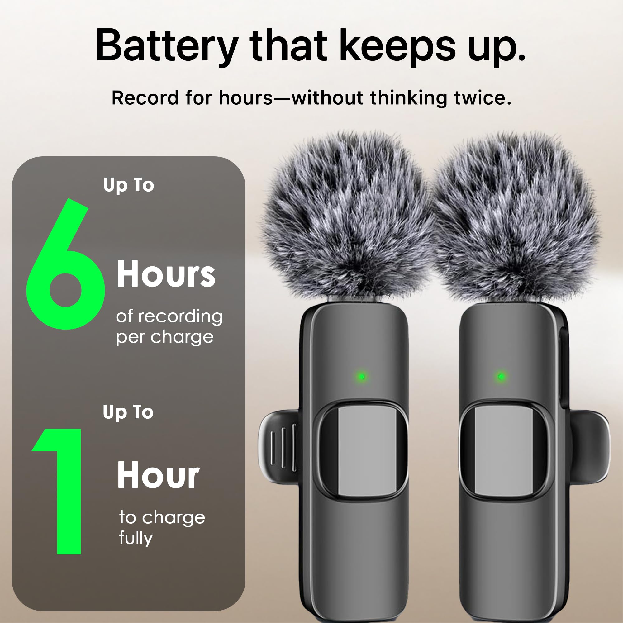 Mini Mic Pro (Latest Model – 1 Microphone for iPhone & Android, Wireless Mini Microphone, Clear Voice, Noise Cancelling, Lavalier Mic for TikTok, YouTube & Interviews - Flex Gamingproduct_type