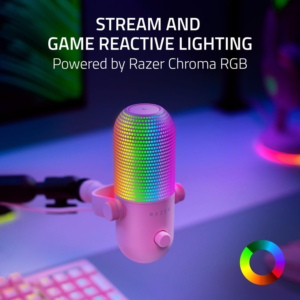 Razer Seiren V3 Chroma RGB Stream-Reactive USB Gaming Microphone – 3 Colors - Flex Gamingproduct_type