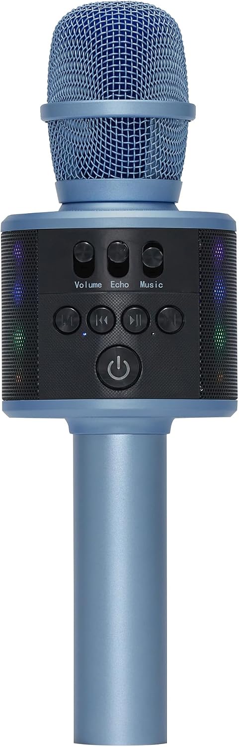 Wireless Bluetooth Karaoke Microphone with Built-in Speakers + HD Recording, Portable Handheld Mic | Blue - Flex Gamingproduct_type